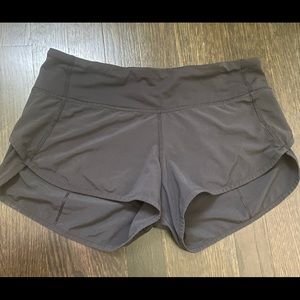 Black Lululemon Speed Up shorts